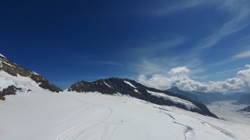 Weg vom Jungfraujoch nach Mönschsjochhütte